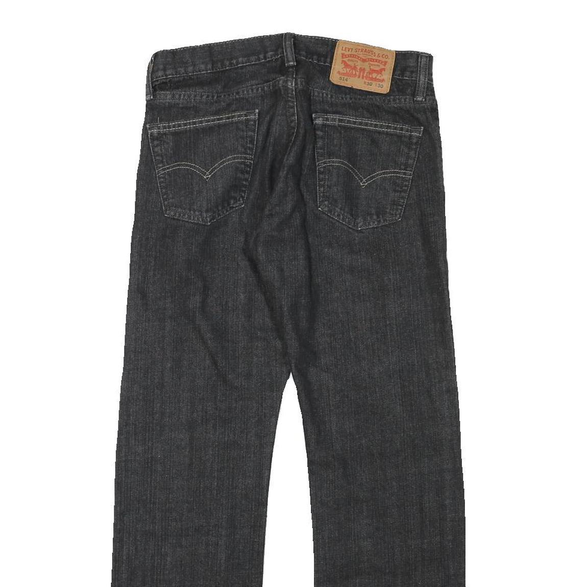 LEVI'S Mens Jeans Black Regular Straight Denim Raw W28 L29 Classic Cotton Blend