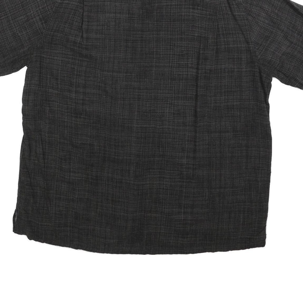 BATIK BAY Mens Black Rayon Hawaiian XL Floral Print Short Sleeve Shirt Relaxed