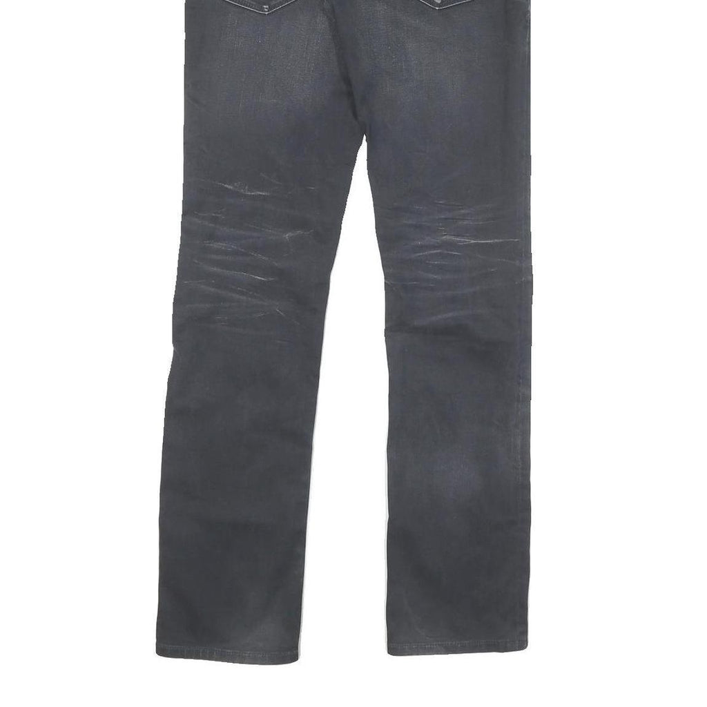 BOSS Mens Jeans Black Regular Straight Denim Medium W30 L32 Stylish Zip Closure