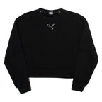 PUMA Womens Sweatshirt Black Crew Neck XS