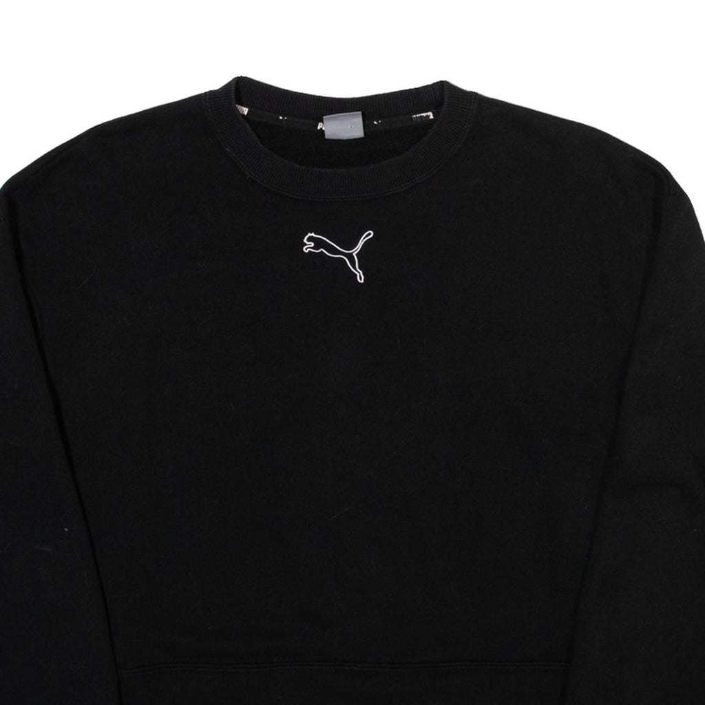 PUMA Womens Sweatshirt Black Crew Neck XS