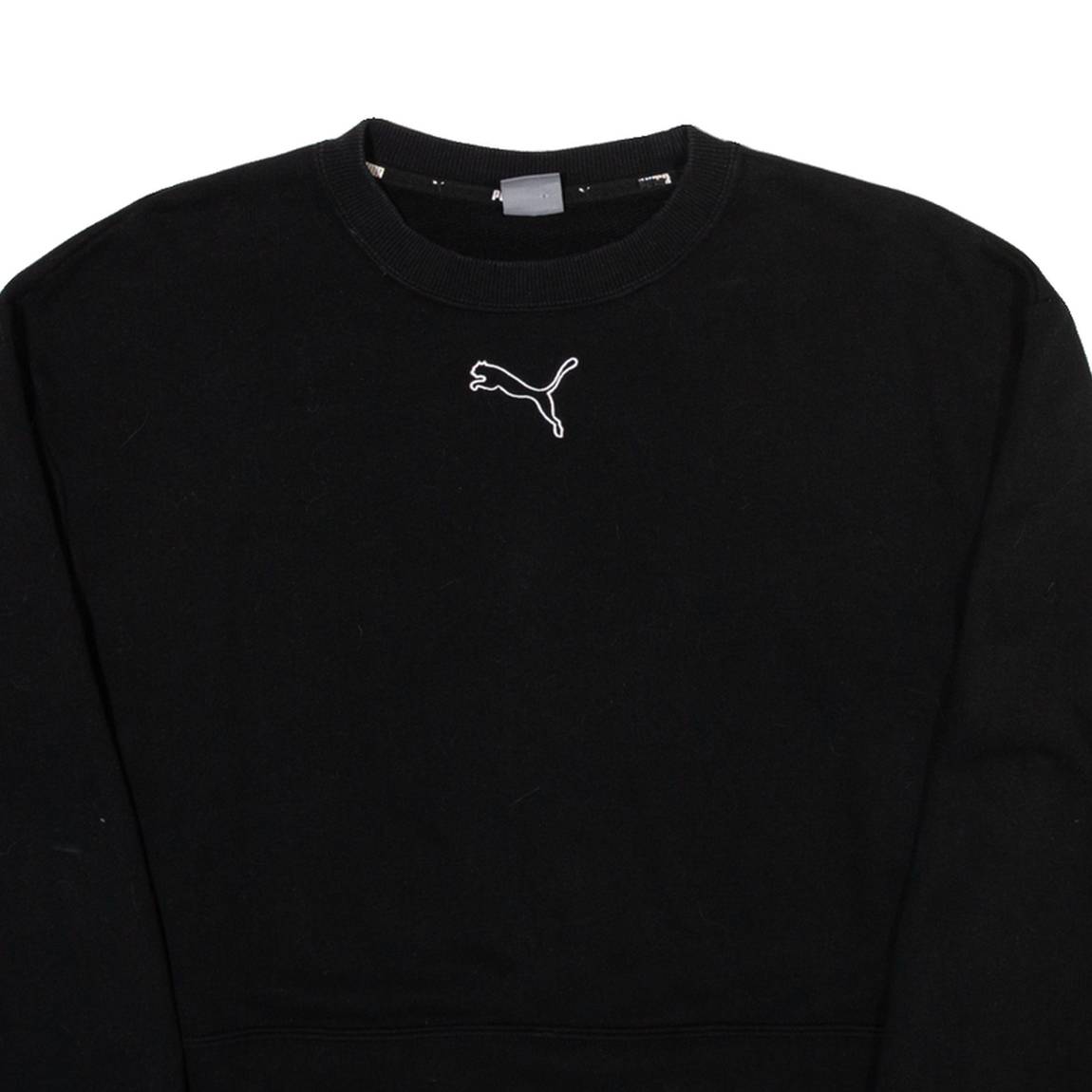 PUMA Womens Sweatshirt Black Crew Neck XS