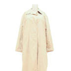 Womens Beige Cotton Blend Plain Button Closure Regular Fit Jacket L Lightweight