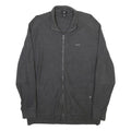 CALVIN KLEIN Mens Grey Jacket L Cotton Blend Zip Casual Outerwear