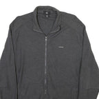 CALVIN KLEIN Mens Grey Jacket L Cotton Blend Zip Casual Outerwear