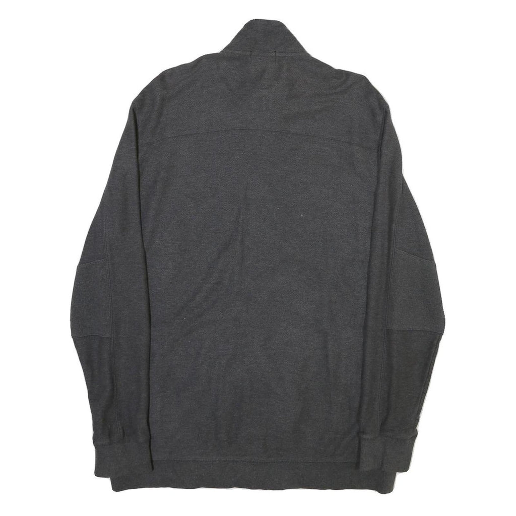 CALVIN KLEIN Mens Grey Jacket L Cotton Blend Zip Casual Outerwear