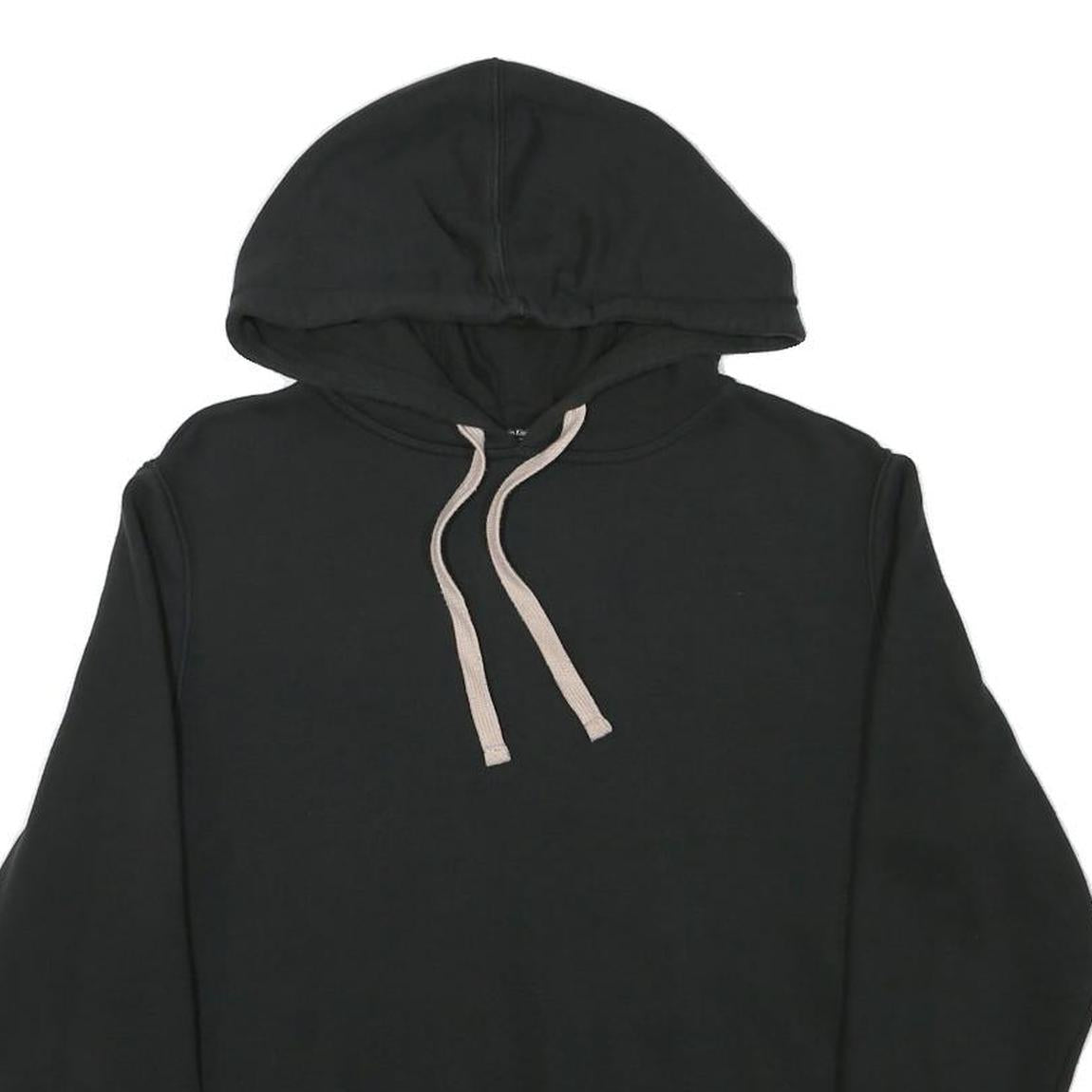 CALVIN KLEIN Womens Black Hoodie M Logo Band Bottom Pullover Hooded Jumper