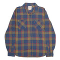 LEVI'S Mens Blue Yellow Red Check Shirt M Cotton Casual Button Pocket
