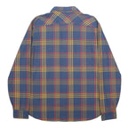 LEVI'S Mens Blue Yellow Red Check Shirt M Cotton Casual Button Pocket