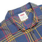LEVI'S Mens Blue Yellow Red Check Shirt M Cotton Casual Button Pocket