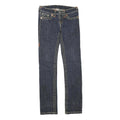 TRUE RELIGION Womens Dark Blue Regular Jeans Denim W27 L29 Classic Cotton Zip