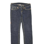 TRUE RELIGION Womens Dark Blue Regular Jeans Denim W27 L29 Classic Cotton Zip