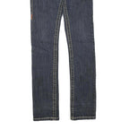 TRUE RELIGION Womens Dark Blue Regular Jeans Denim W27 L29 Classic Cotton Zip