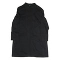 Womens Black Cotton Blend Classic Button Jacket L Plain Long Sleeve Casual