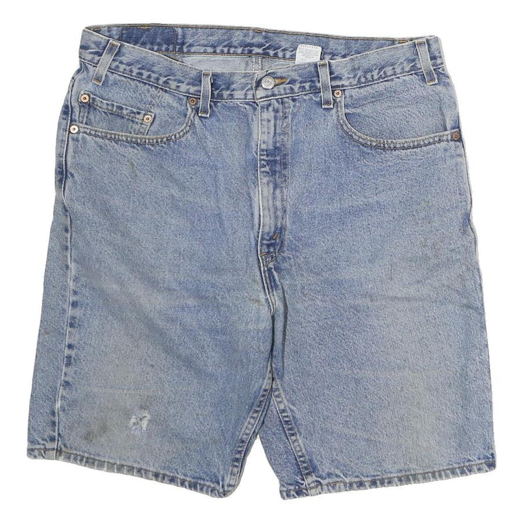 LEVI'S Mens Denim Blue Casual Shorts L W36 Classic Cotton Button Closure