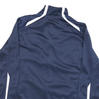 NIKE Mens Navy Blue Zip Track Jacket S Polyester Plain Sportswear Athletic
