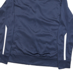 NIKE Mens Navy Blue Zip Track Jacket S Polyester Plain Sportswear Athletic