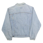 LEE Mens Blue Denim Jacket L Cotton Classic Fit Button Closure Casual Style