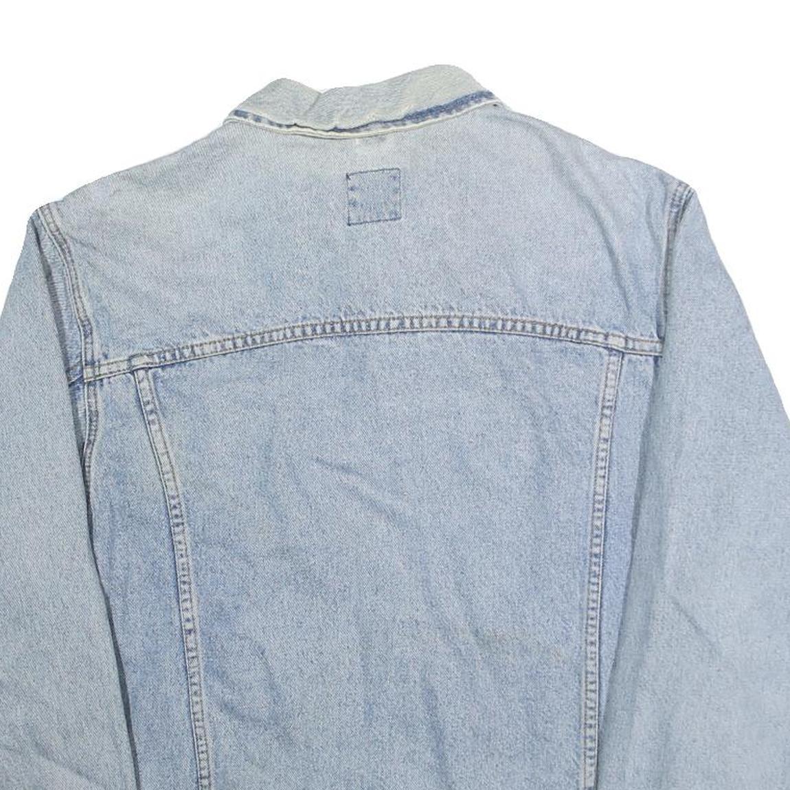 LEE Mens Blue Denim Jacket L Cotton Classic Fit Button Closure Casual Style