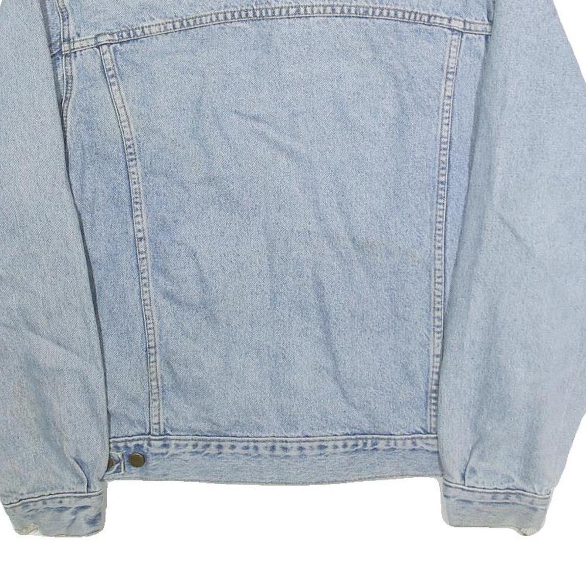 LEE Mens Blue Denim Jacket L Cotton Classic Fit Button Closure Casual Style