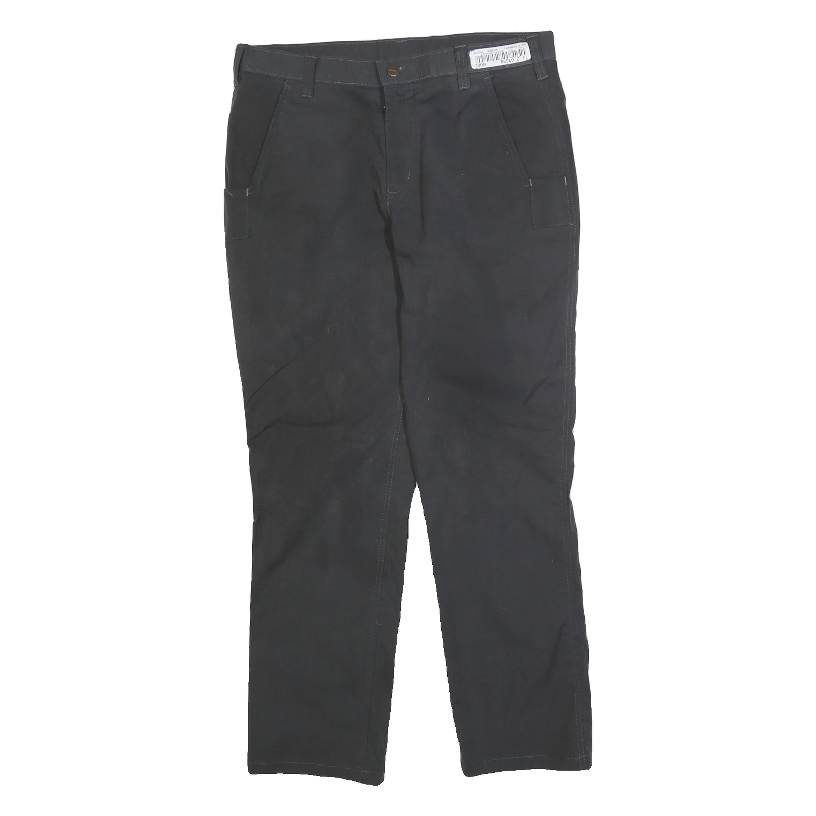 CARHARTT Mens Cotton Blend Black Relaxed Straight Trousers W32 L30 Workwear