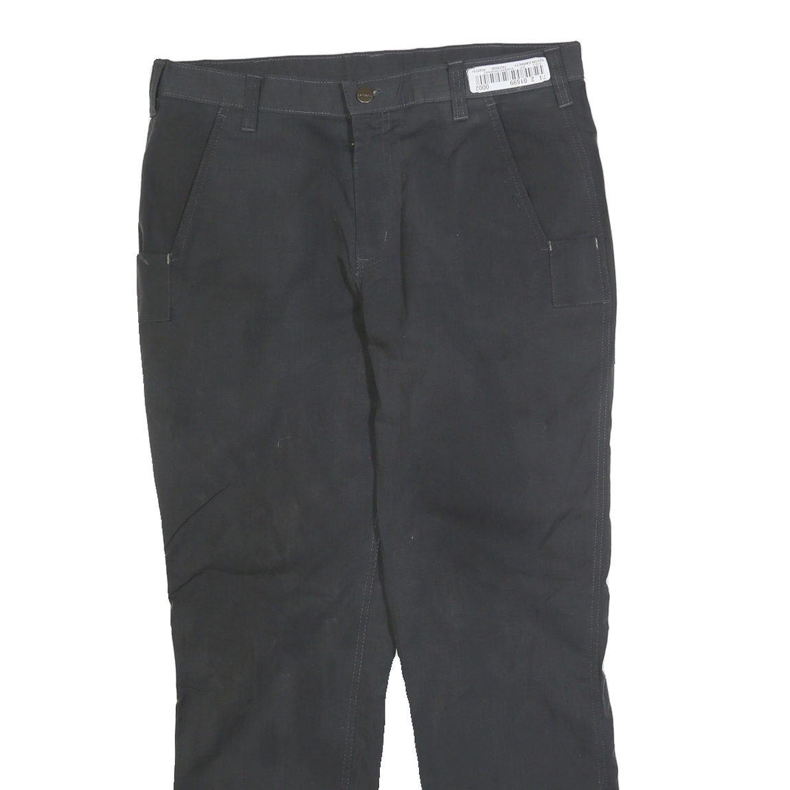 CARHARTT Mens Cotton Blend Black Relaxed Straight Trousers W32 L30 Workwear