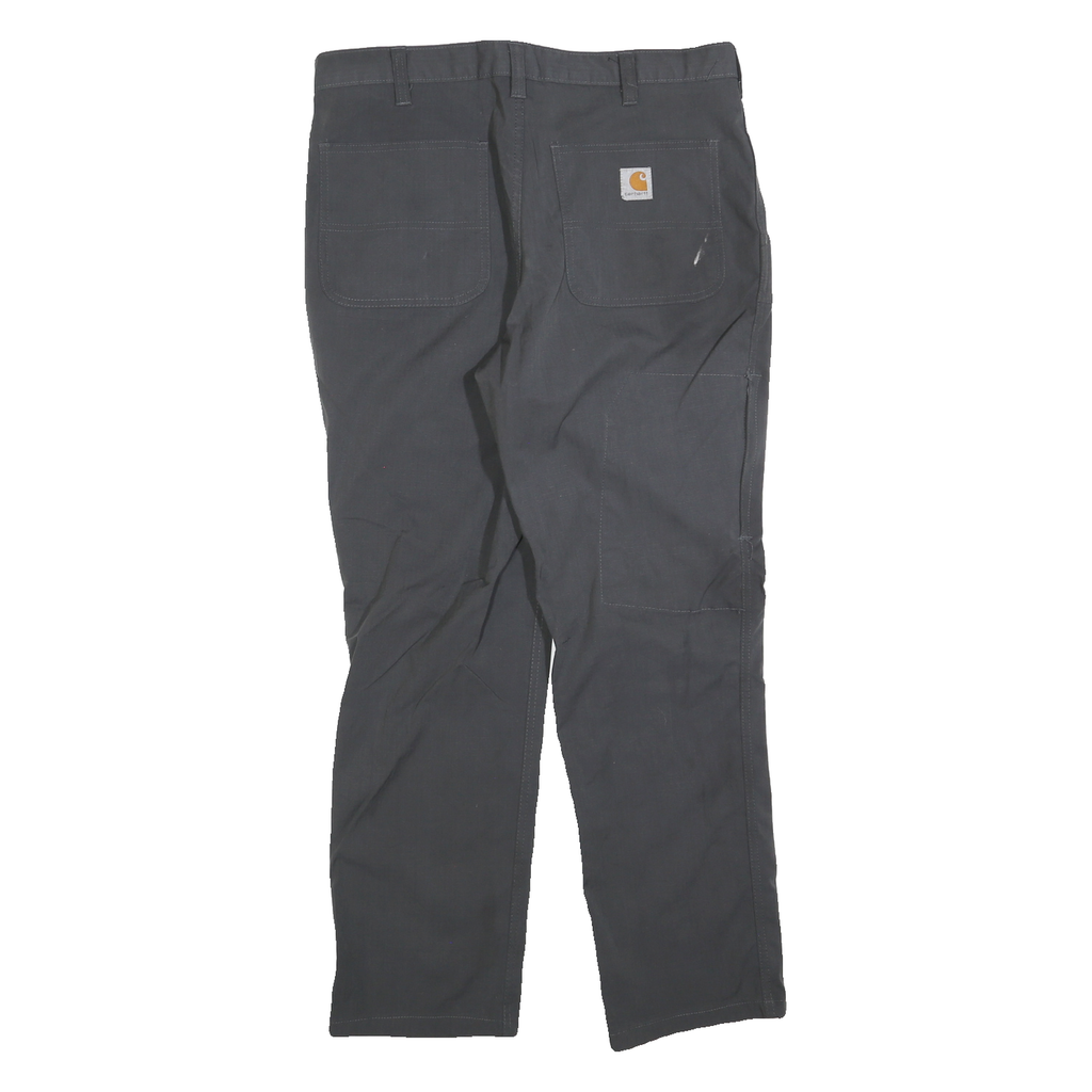 CARHARTT Mens Cotton Blend Black Relaxed Straight Trousers W32 L30 Workwear