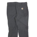 CARHARTT Mens Cotton Blend Black Relaxed Straight Trousers W32 L30 Workwear