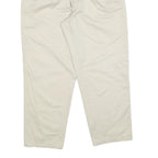 BURTONS Mens Cotton Blend Beige Regular Fit Trousers W34 L28 Classic Zip Closure