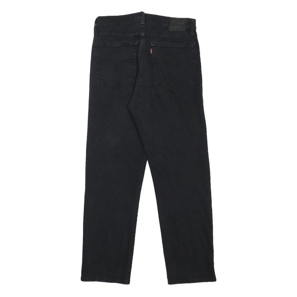 LEVI'S Big E Womens Jeans Black Regular Straight Denim W26 L26 Button Closure