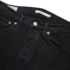 LEVI'S Big E Womens Jeans Black Regular Straight Denim W26 L26 Button Closure