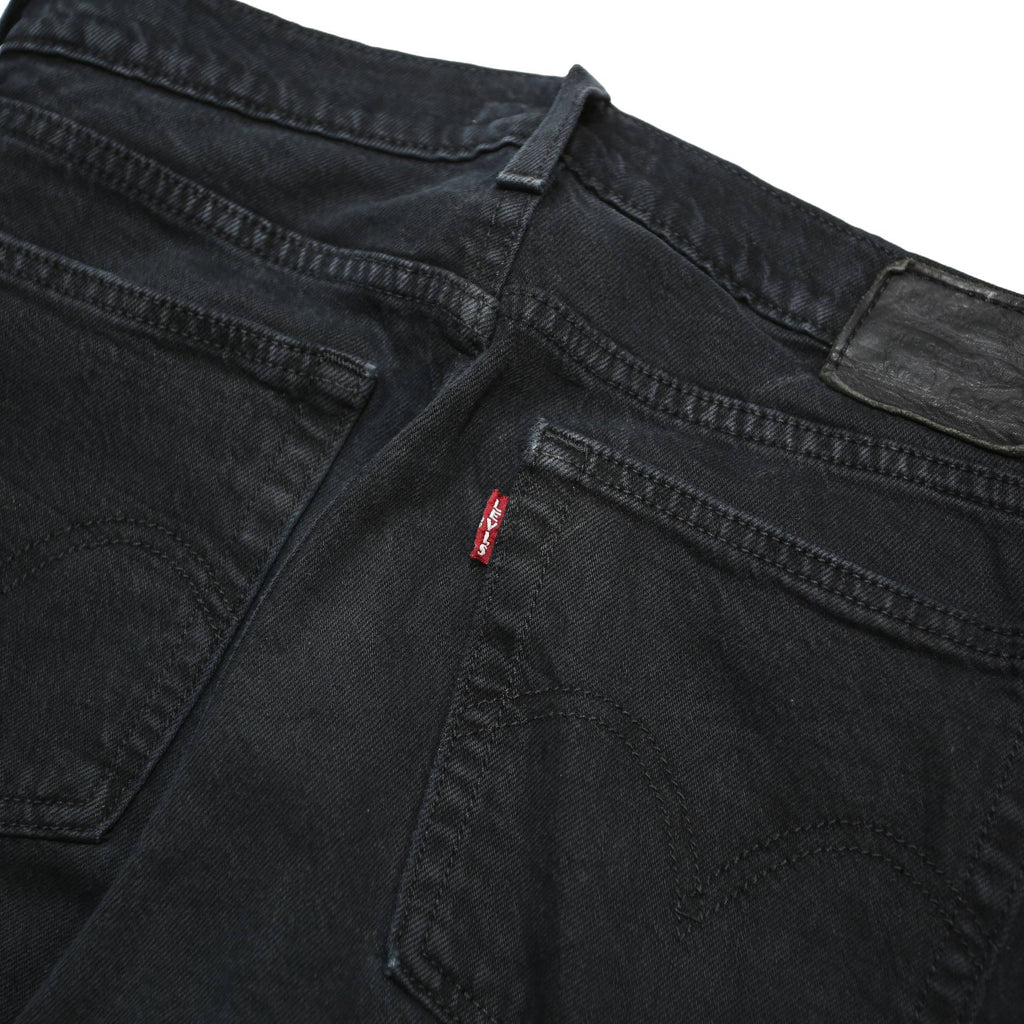 LEVI'S Big E Womens Jeans Black Regular Straight Denim W26 L26 Button Closure