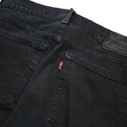 LEVI'S Big E Womens Jeans Black Regular Straight Denim W26 L26 Button Closure