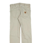 CARHARTT Mens Jeans Beige Regular Straight Cotton Blend W32 L34 Casual Durable