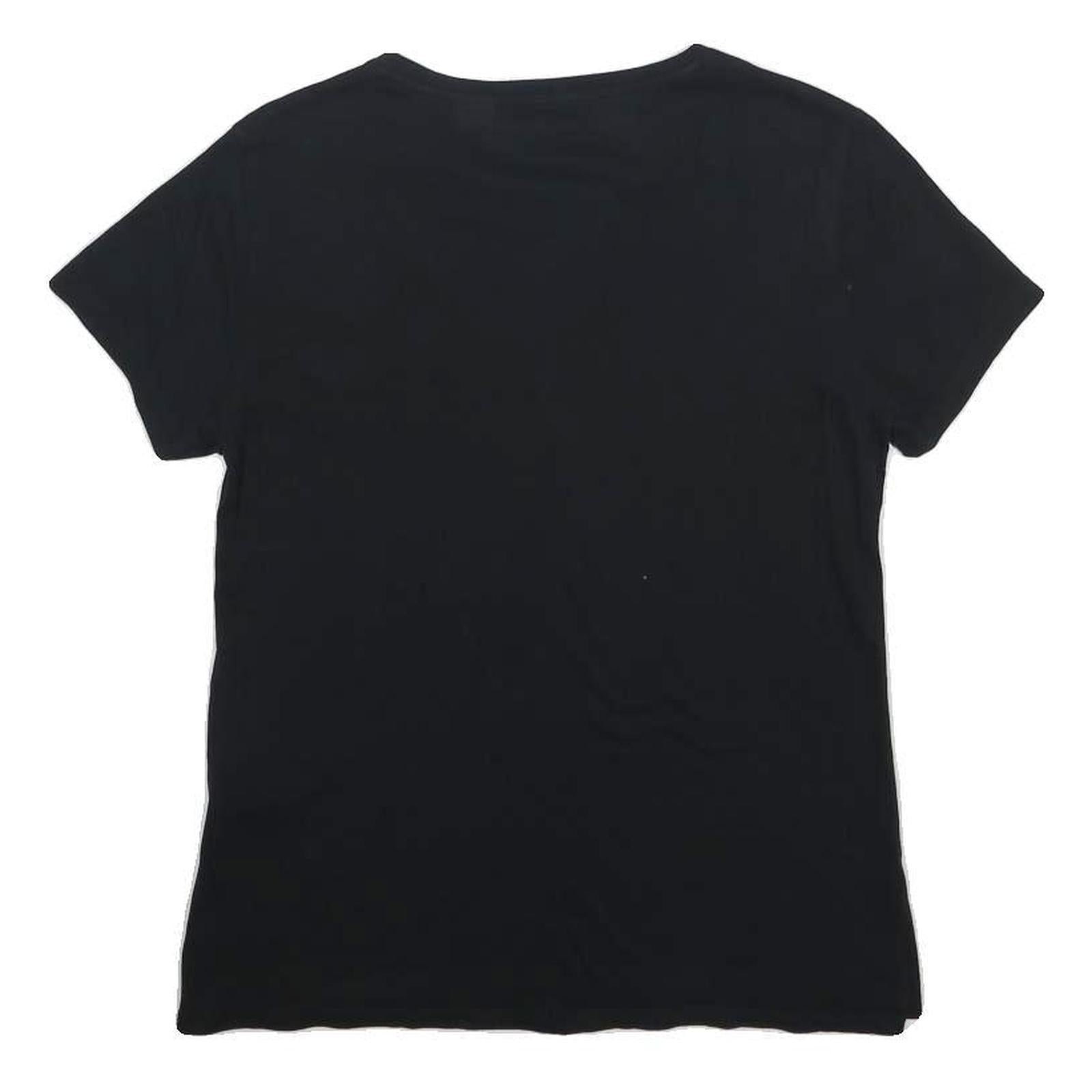 LEVI'S Womens Black New York Graphic T-Shirt S Short Sleeve Crew Neck Cotton