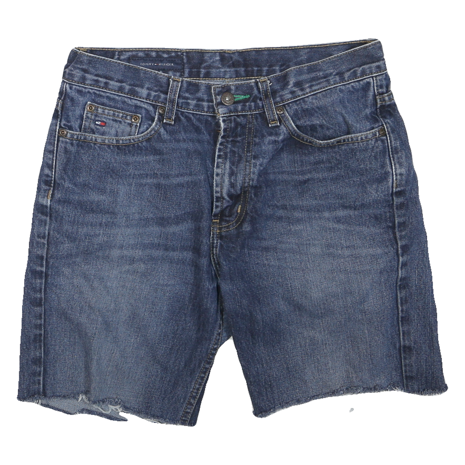 TOMMY HILFIGER Mens Denim Blue Cut-Off Shorts M W32 Classic Fit Casual Summer