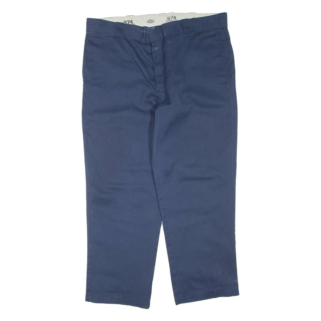 DICKIES Mens Trousers Blue Regular Tapered W38 L28