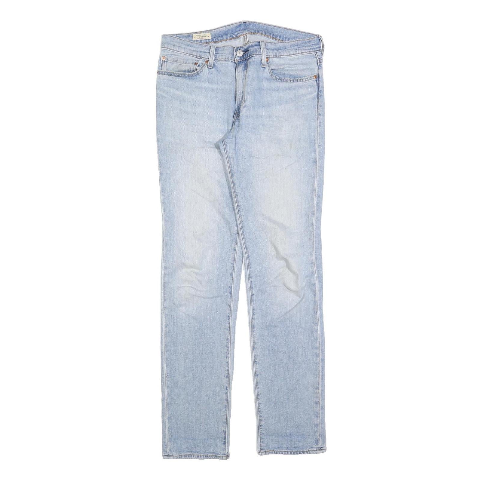 LEVI'S 511 BIG E Mens Jeans Blue Slim Skinny Denim Light W32 L34 Classic Button