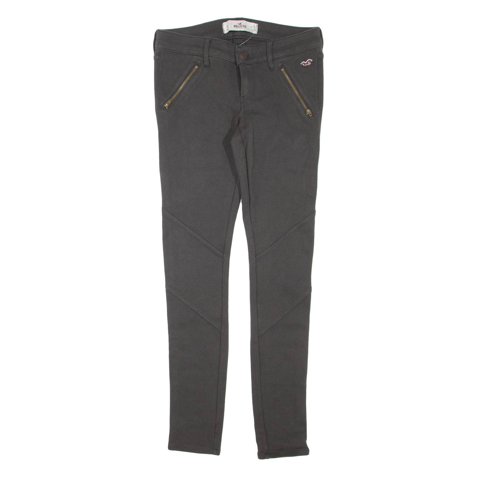 HOLLISTER Womens Trousers Grey Regular Skinny W26 L29