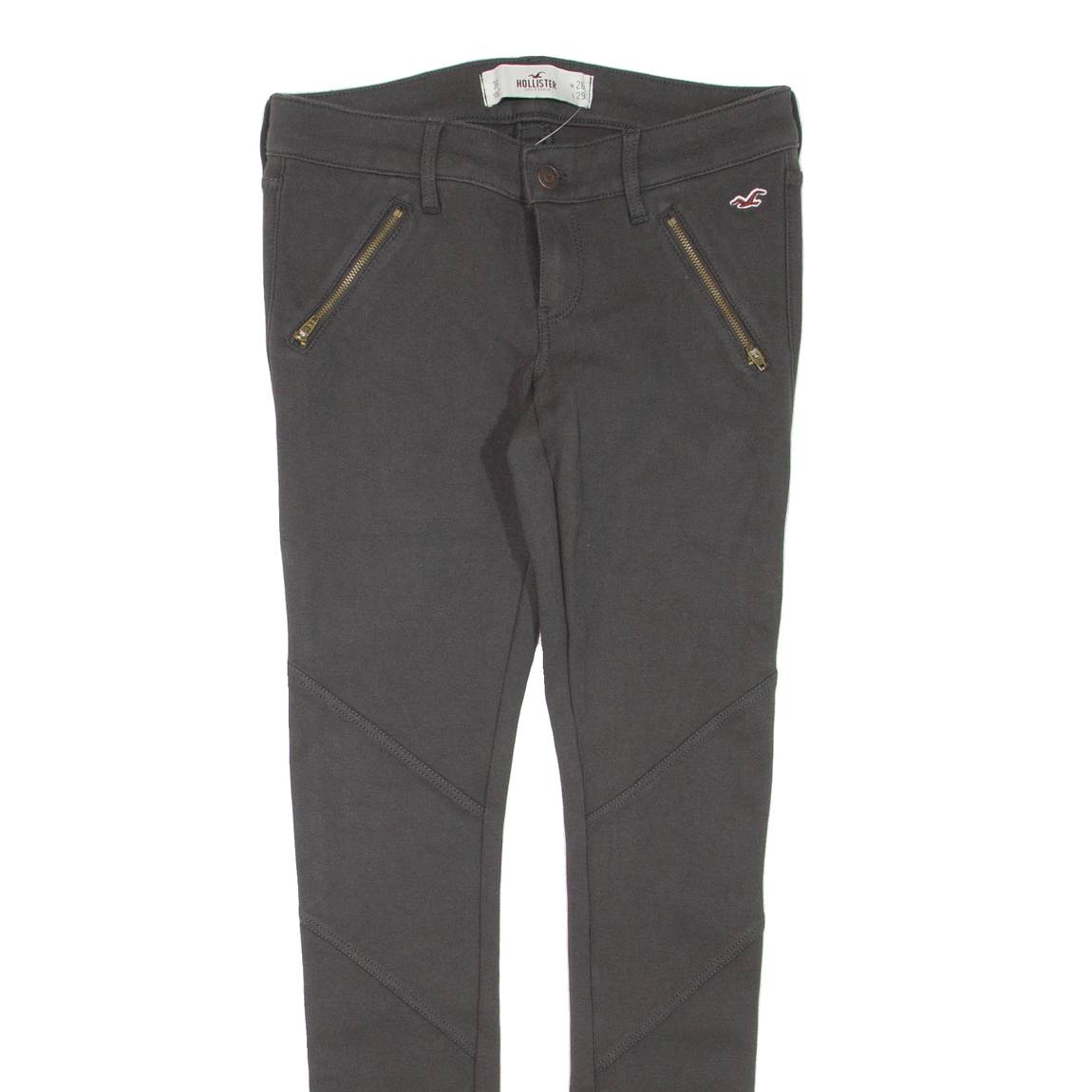 HOLLISTER Womens Trousers Grey Regular Skinny W26 L29