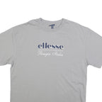 ELLESSE Mens Grey T-Shirt L Short Sleeve Crew Neck Casual Cotton Top