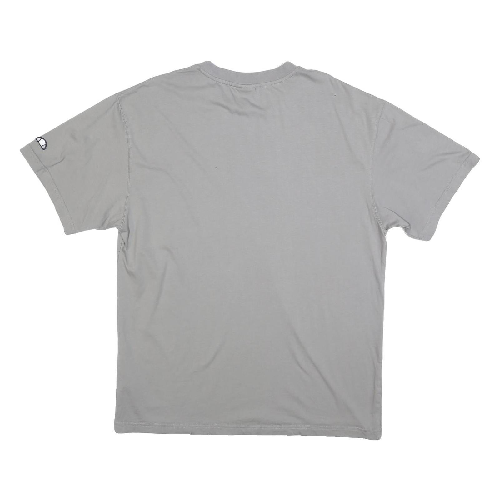 ELLESSE Mens Grey T-Shirt L Short Sleeve Crew Neck Casual Cotton Top