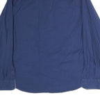 NAUTICA Mens Blue Classic Fit Stretch Cotton Shirt L Button-Down Collar Casual