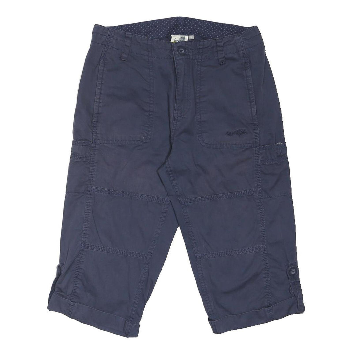 WEIRD FISH Womens Shorts Blue Casual UK 8 W28 Cotton Blend Comfortable Fit
