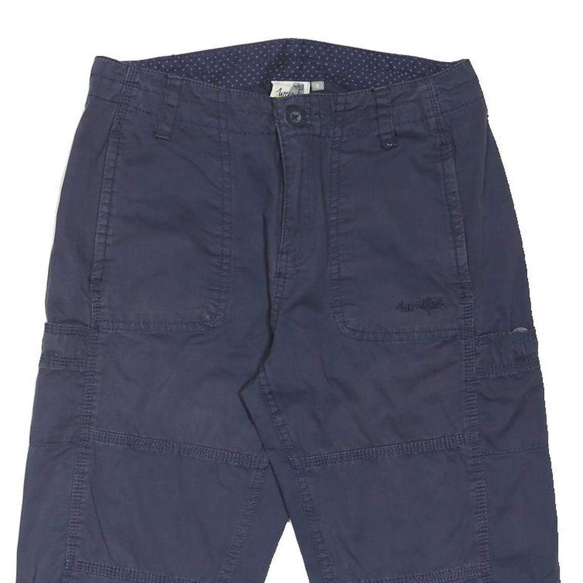 WEIRD FISH Womens Shorts Blue Casual UK 8 W28 Cotton Blend Comfortable Fit
