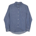 TOMMY HILFIGER Mens Blue & White Patterned Shirt M Cotton Blend Casual Button