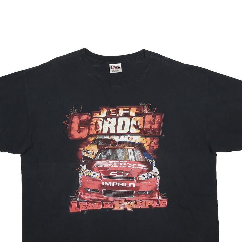 CHASE AUTHENTICS Mens Black Jeff Gordon 2XL Crew Neck Cotton Racing Sweatshirt