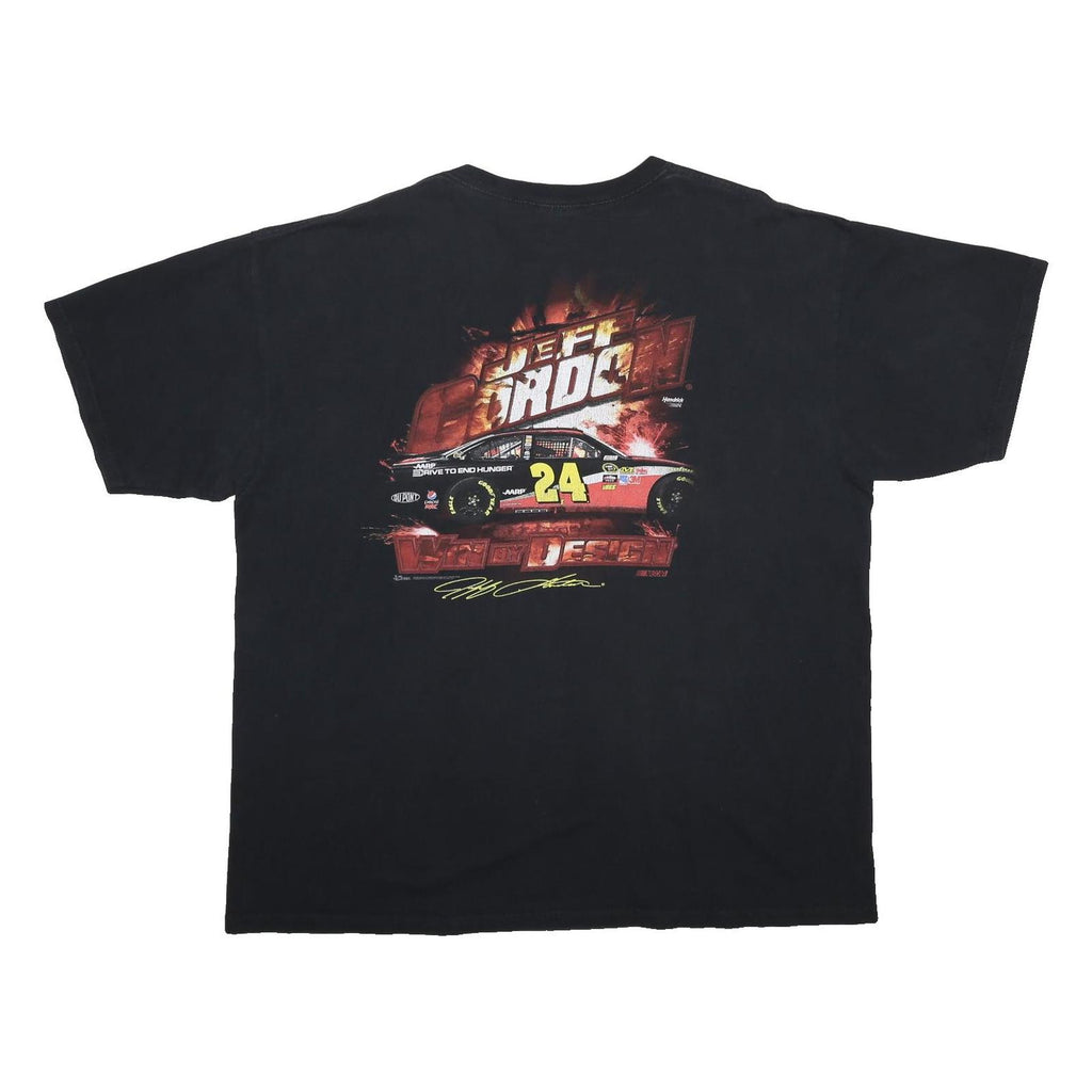 CHASE AUTHENTICS Mens Black Jeff Gordon 2XL Crew Neck Cotton Racing Sweatshirt