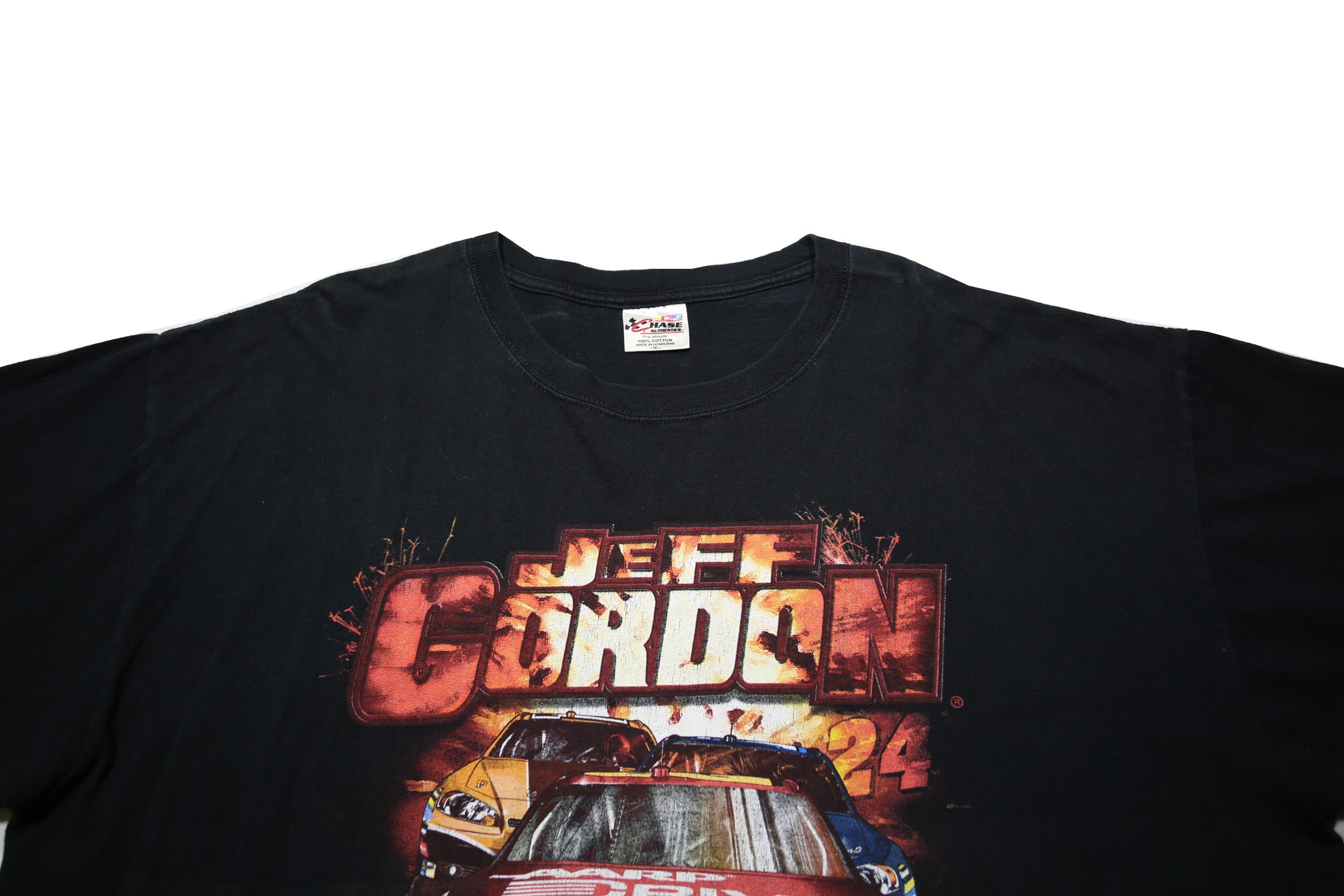 CHASE AUTHENTICS Mens Black Jeff Gordon 2XL Crew Neck Cotton Racing Sweatshirt