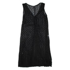 CKONTOVA Womens Shift Dress Black Sleeveless Midi L